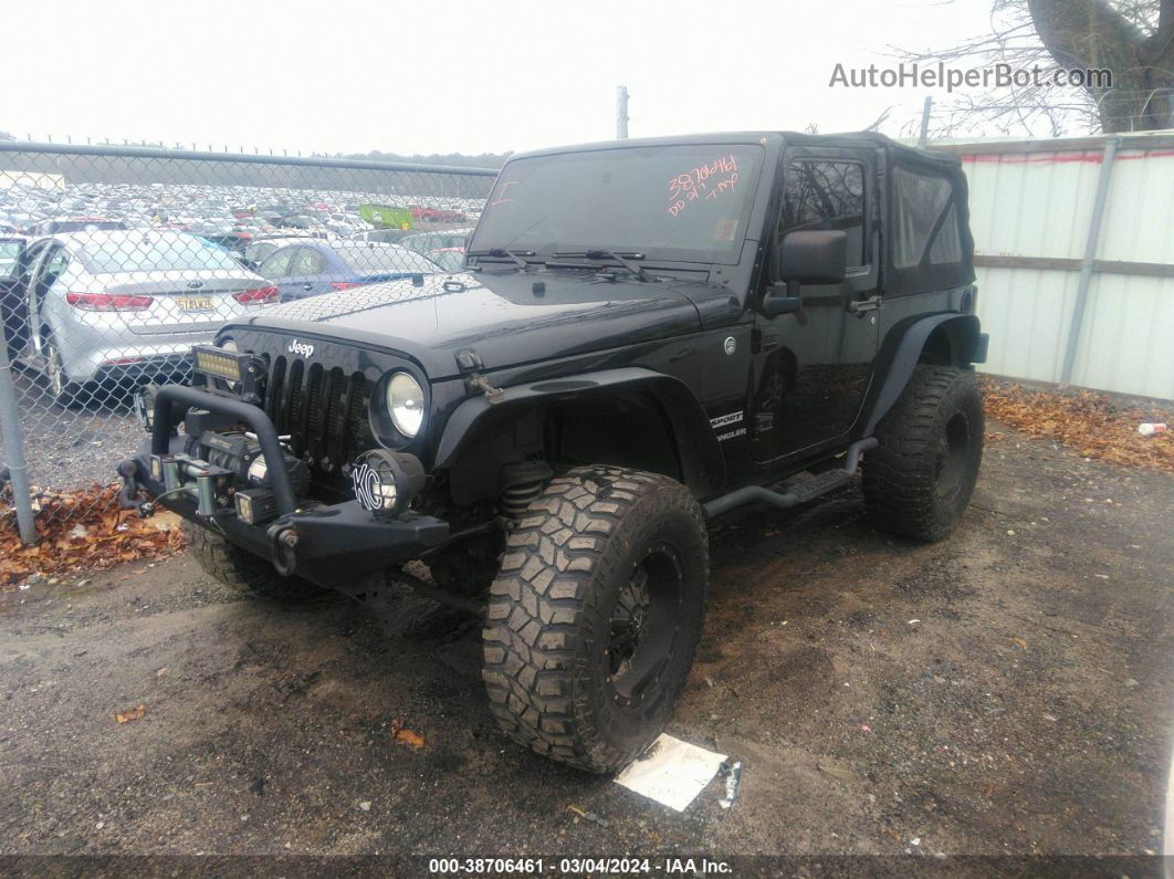 2014 Jeep Wrangler Sport Black vin: 1C4AJWAG5EL192411