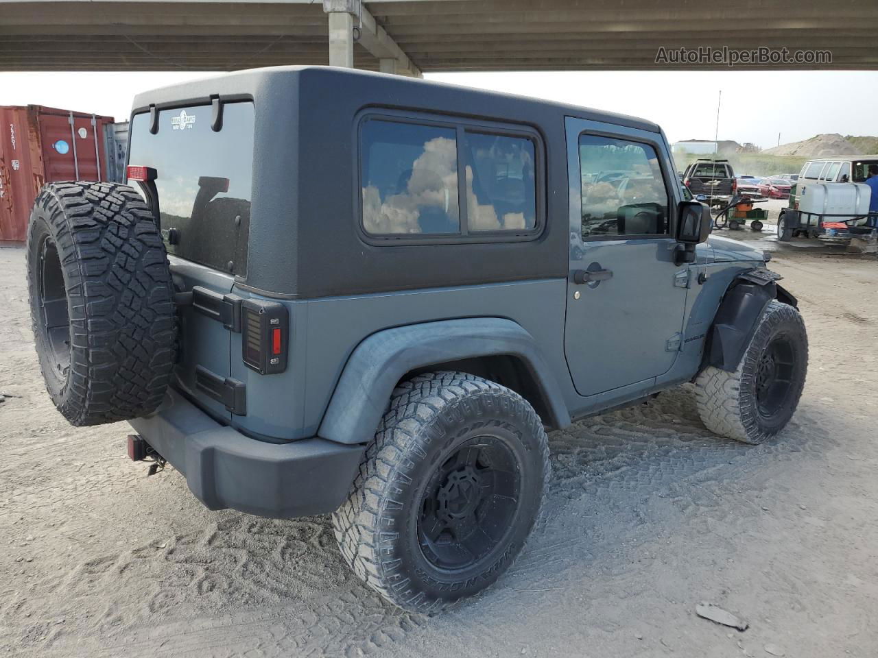 2014 Jeep Wrangler Sport Gray vin: 1C4AJWAG5EL285364