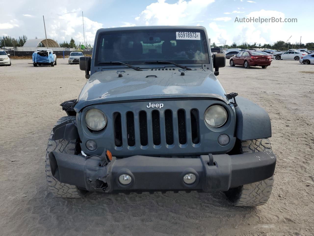 2014 Jeep Wrangler Sport Gray vin: 1C4AJWAG5EL285364