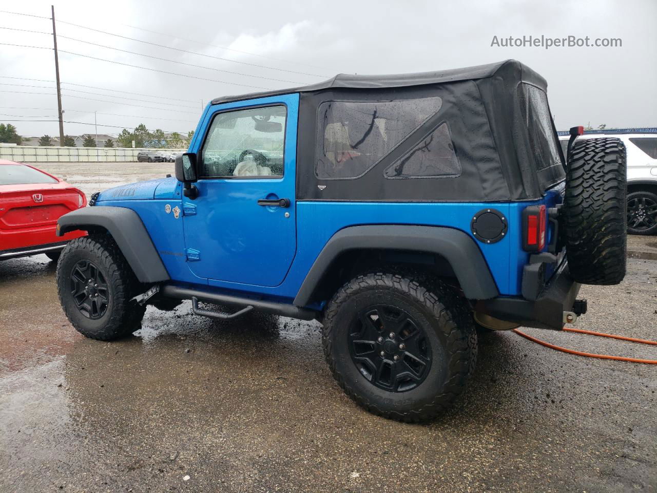 2014 Jeep Wrangler Sport Blue vin: 1C4AJWAG5EL290497