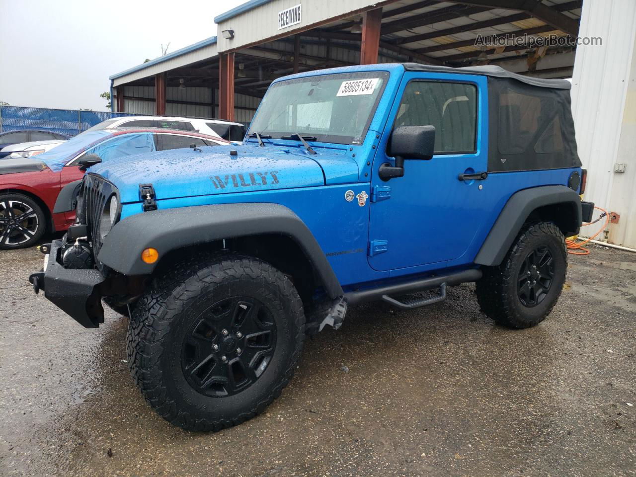 2014 Jeep Wrangler Sport Blue vin: 1C4AJWAG5EL290497