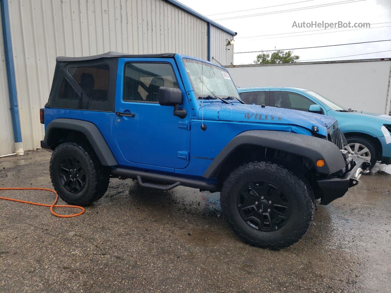 2014 Jeep Wrangler Sport Blue vin: 1C4AJWAG5EL290497