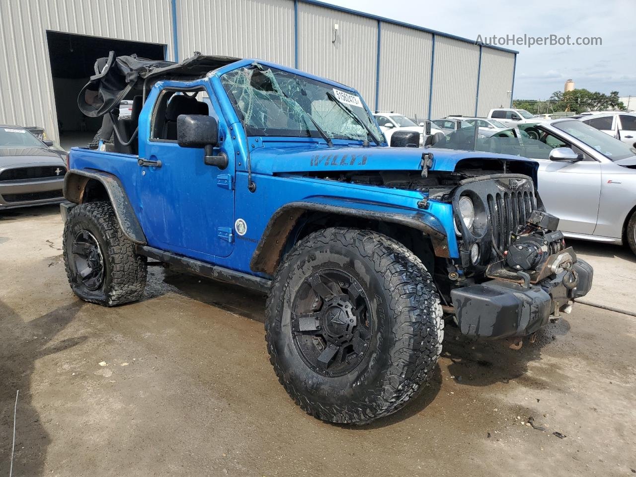 2014 Jeep Wrangler Sport Blue vin: 1C4AJWAG5EL318072