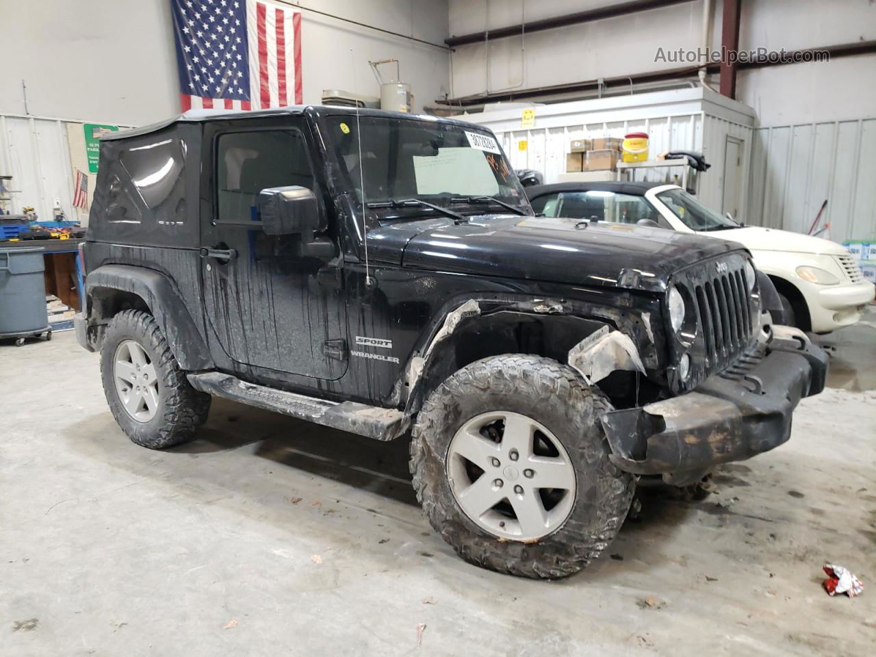 2014 Jeep Wrangler Sport Black vin: 1C4AJWAG5EL318265