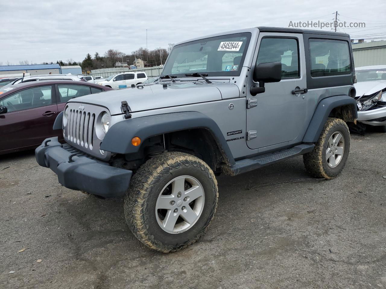 2017 Jeep Wrangler Sport Silver vin: 1C4AJWAG5HL702261