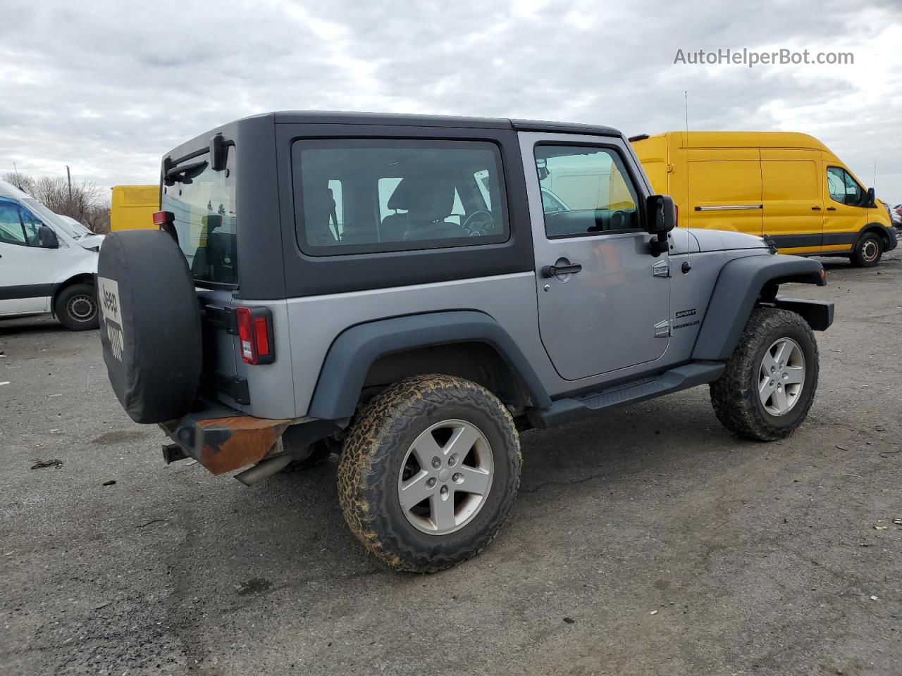 2017 Jeep Wrangler Sport Silver vin: 1C4AJWAG5HL702261