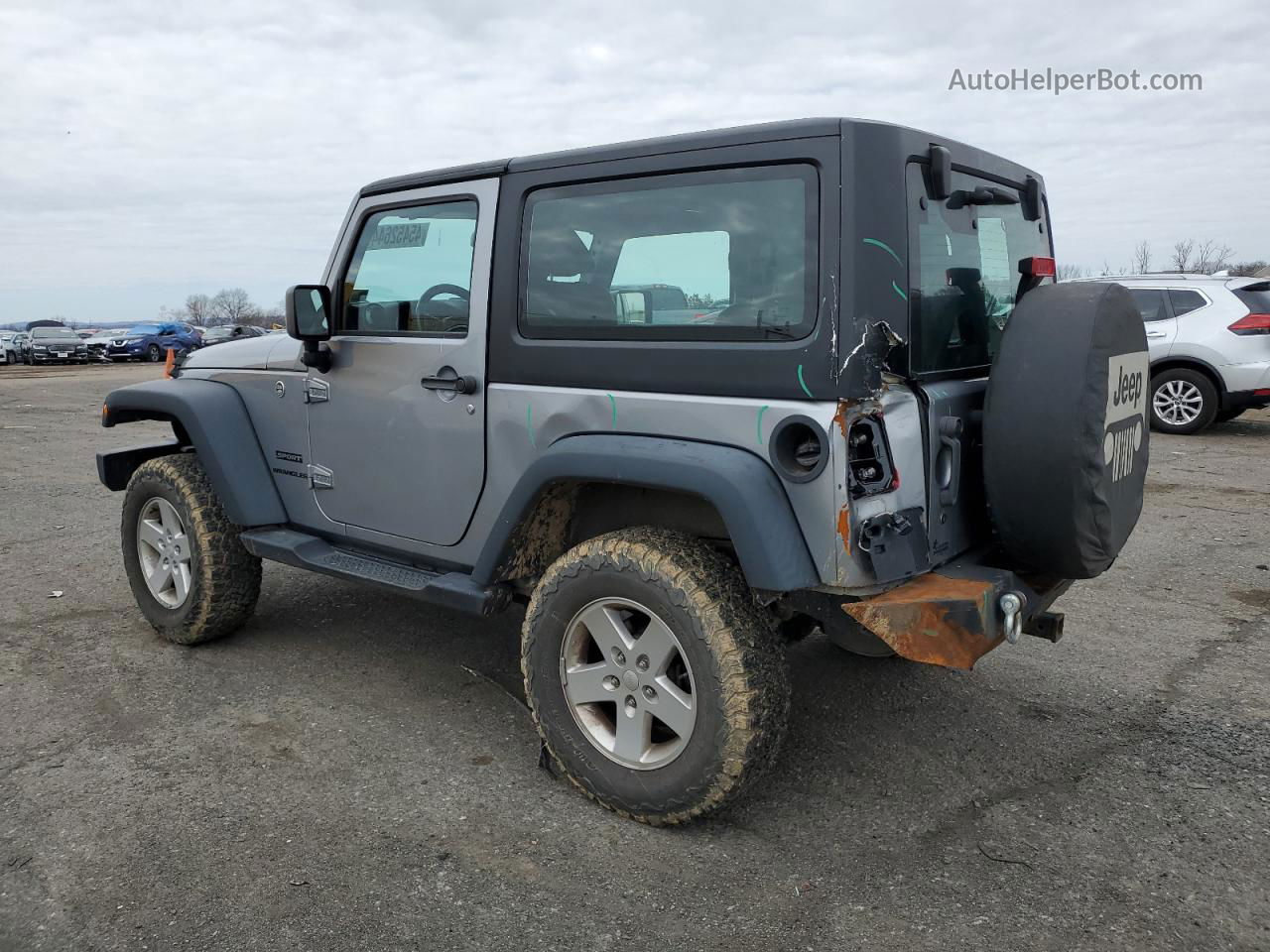 2017 Jeep Wrangler Sport Silver vin: 1C4AJWAG5HL702261