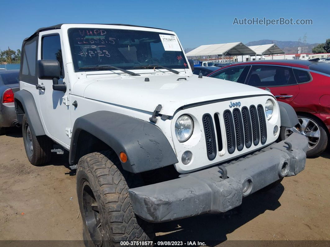 2014 Jeep Wrangler Sport White vin: 1C4AJWAG6EL121637