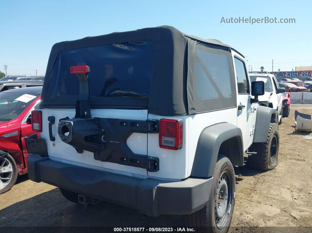 2014 Jeep Wrangler Sport White vin: 1C4AJWAG6EL121637