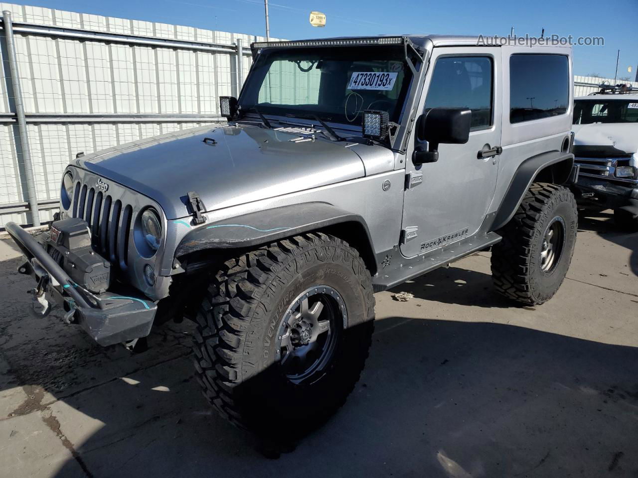 2014 Jeep Wrangler Sport Gray vin: 1C4AJWAG6EL208728