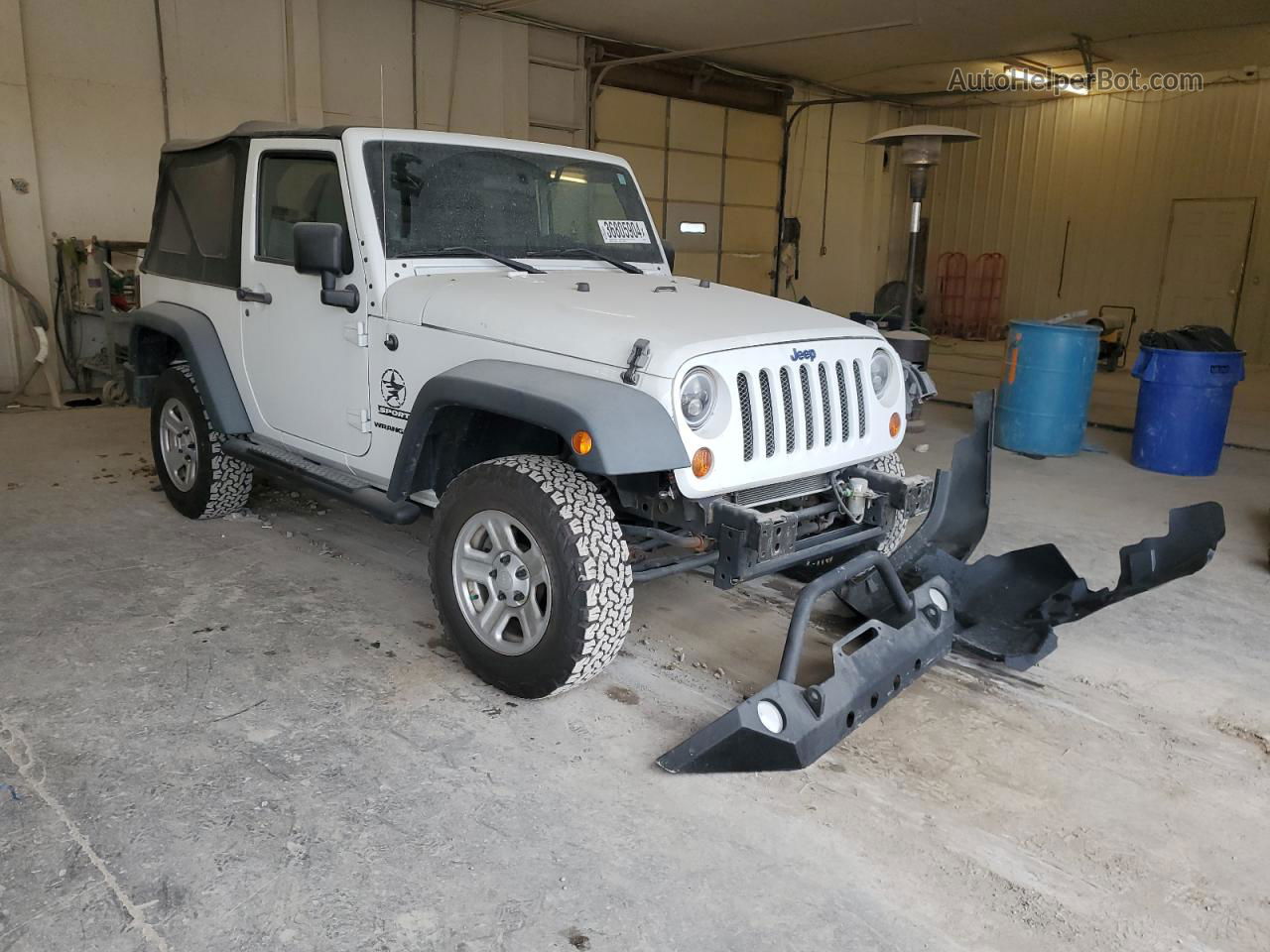 2014 Jeep Wrangler Sport White vin: 1C4AJWAG7EL156381