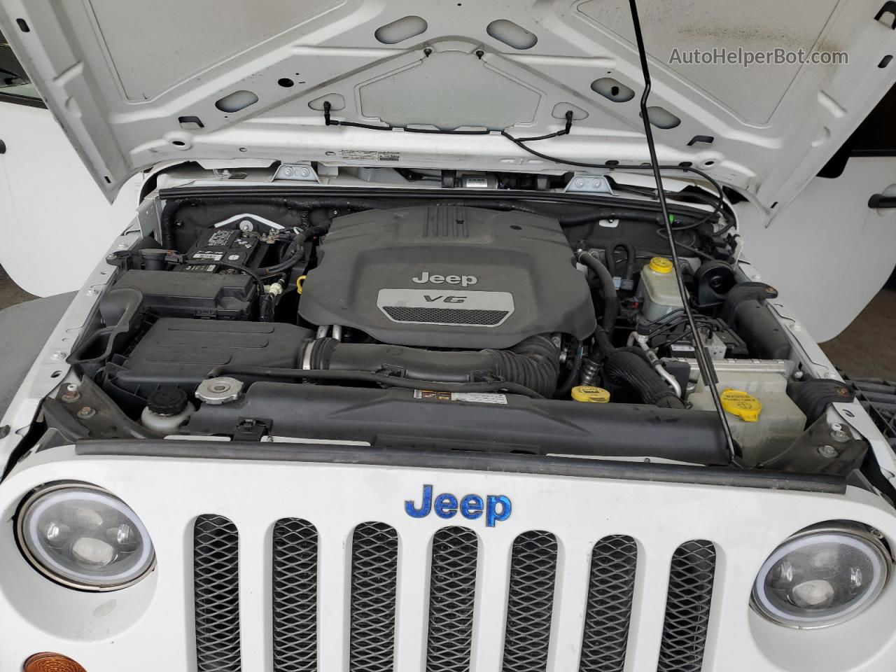 2014 Jeep Wrangler Sport White vin: 1C4AJWAG7EL156381