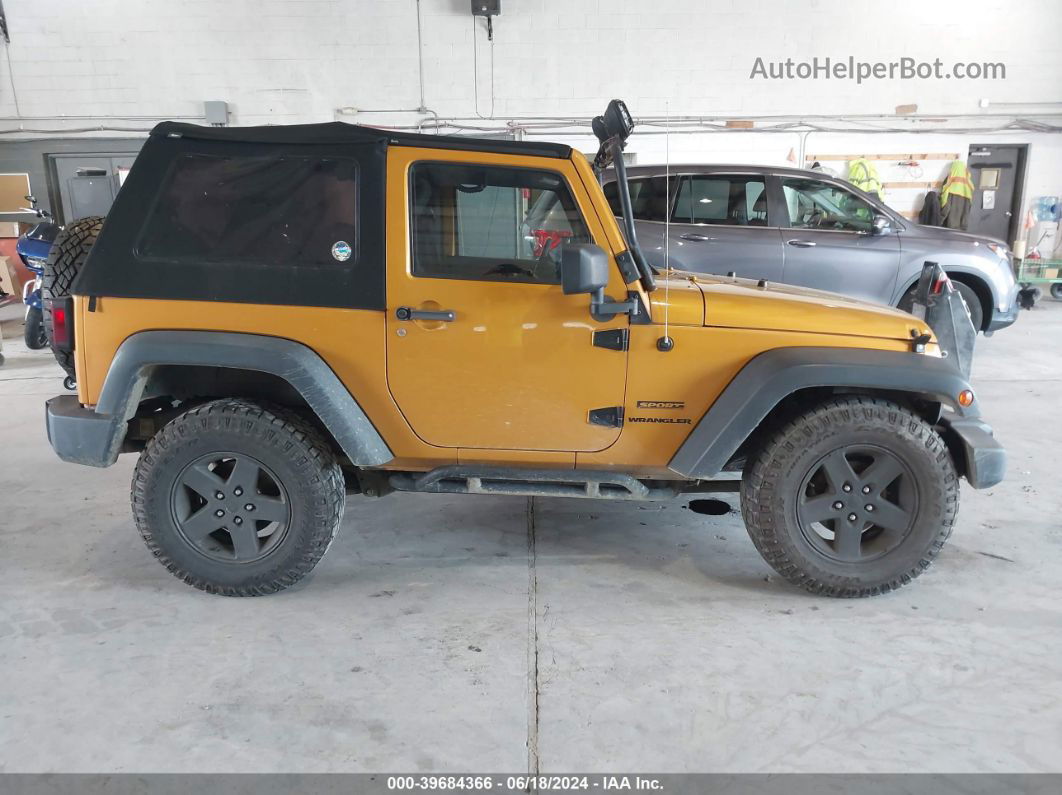 2014 Jeep Wrangler Sport Orange vin: 1C4AJWAG7EL218930