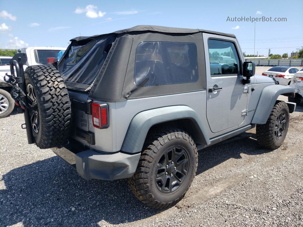 2014 Jeep Wrangler Sport Silver vin: 1C4AJWAG7EL240894