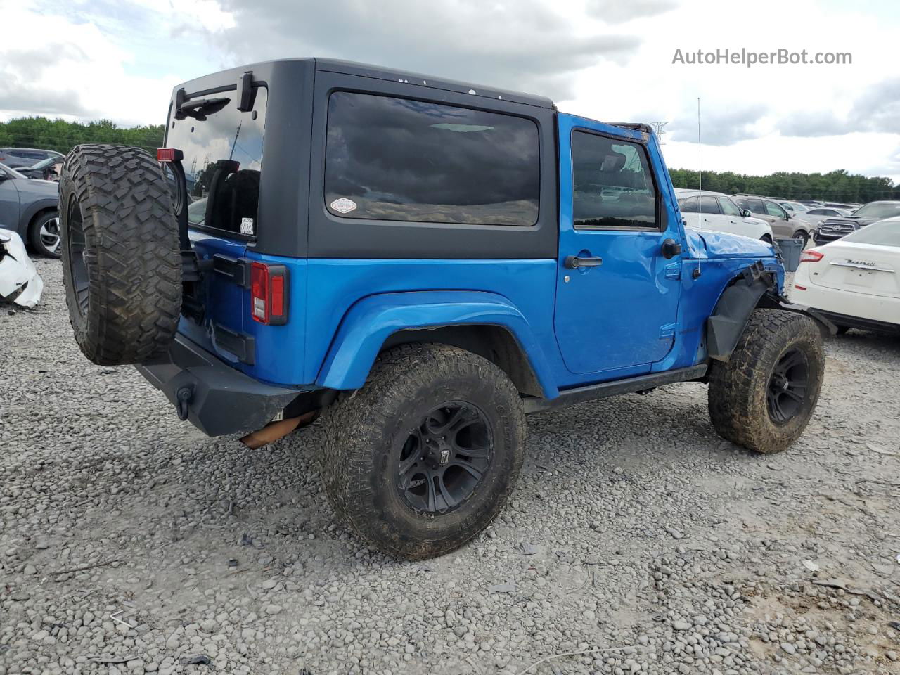 2014 Jeep Wrangler Sport Blue vin: 1C4AJWAG7EL261549