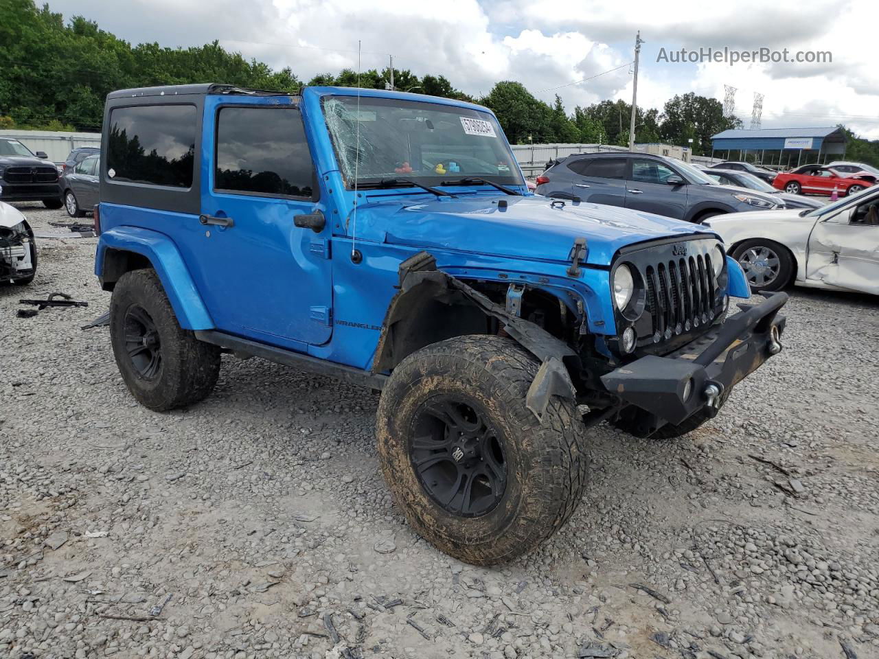 2014 Jeep Wrangler Sport Blue vin: 1C4AJWAG7EL261549