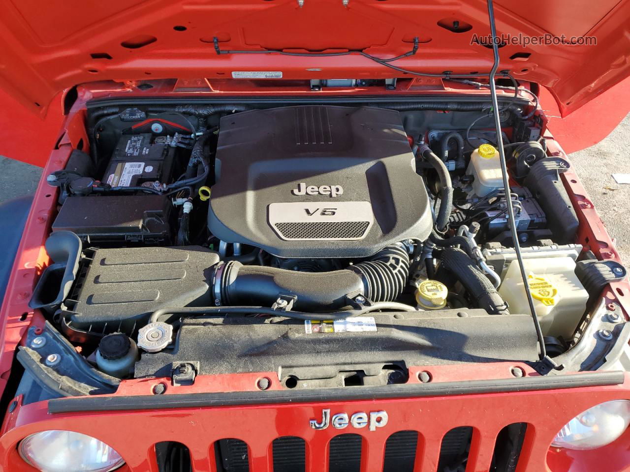 2014 Jeep Wrangler Sport Red vin: 1C4AJWAG7EL320826