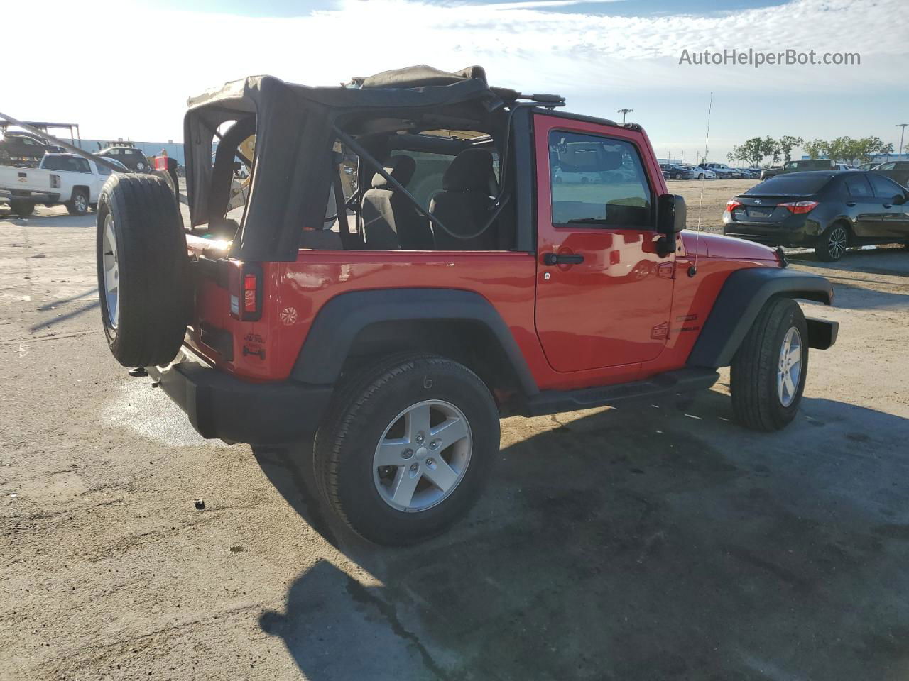 2014 Jeep Wrangler Sport Красный vin: 1C4AJWAG7EL320826