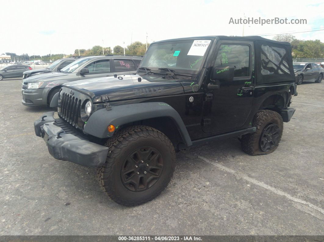 2017 Jeep Wrangler Willys Wheeler Black vin: 1C4AJWAG7HL571530