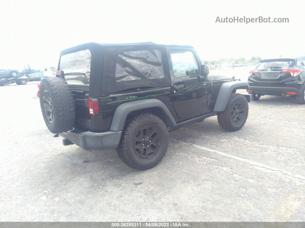 2017 Jeep Wrangler Willys Wheeler Black vin: 1C4AJWAG7HL571530