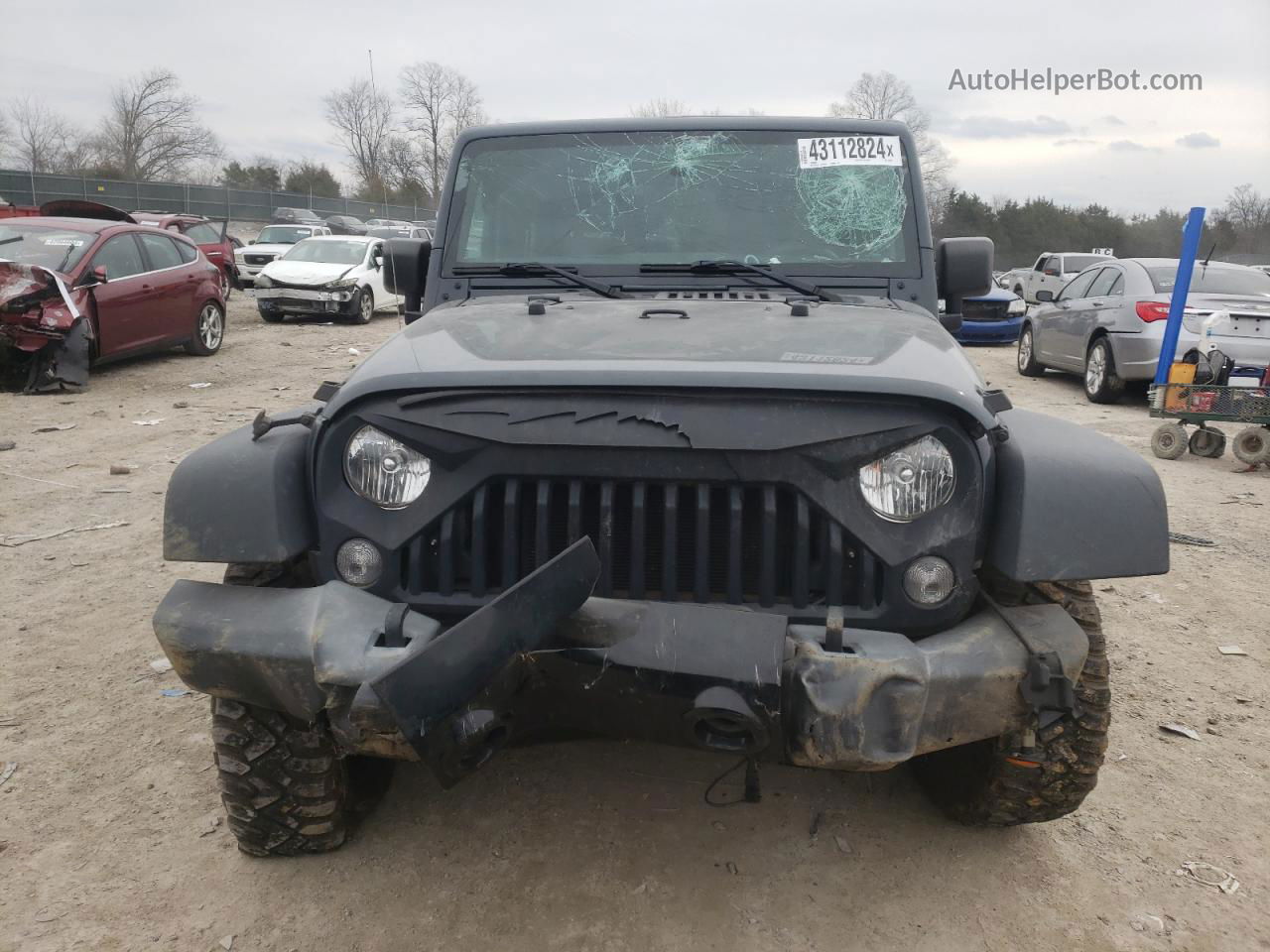 2017 Jeep Wrangler Sport Gray vin: 1C4AJWAG7HL659090