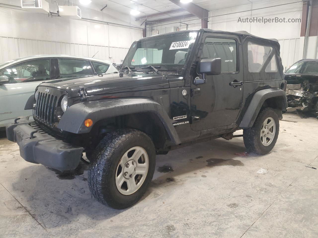 2014 Jeep Wrangler Sport Black vin: 1C4AJWAG8EL155840