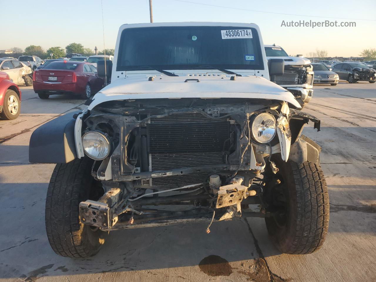 2014 Jeep Wrangler Sport White vin: 1C4AJWAG8EL190989