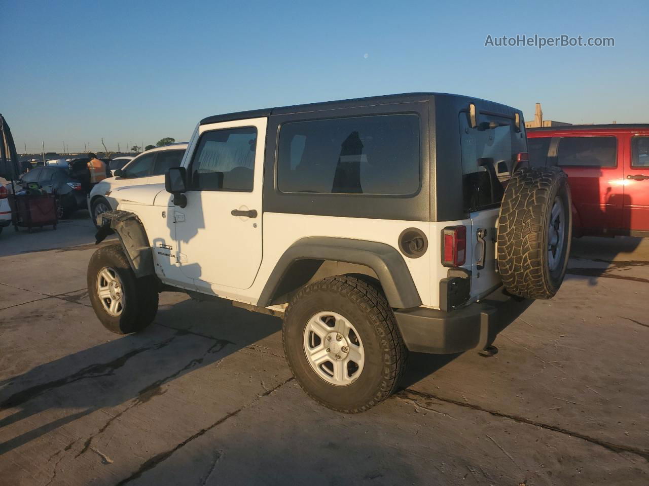 2014 Jeep Wrangler Sport White vin: 1C4AJWAG8EL190989