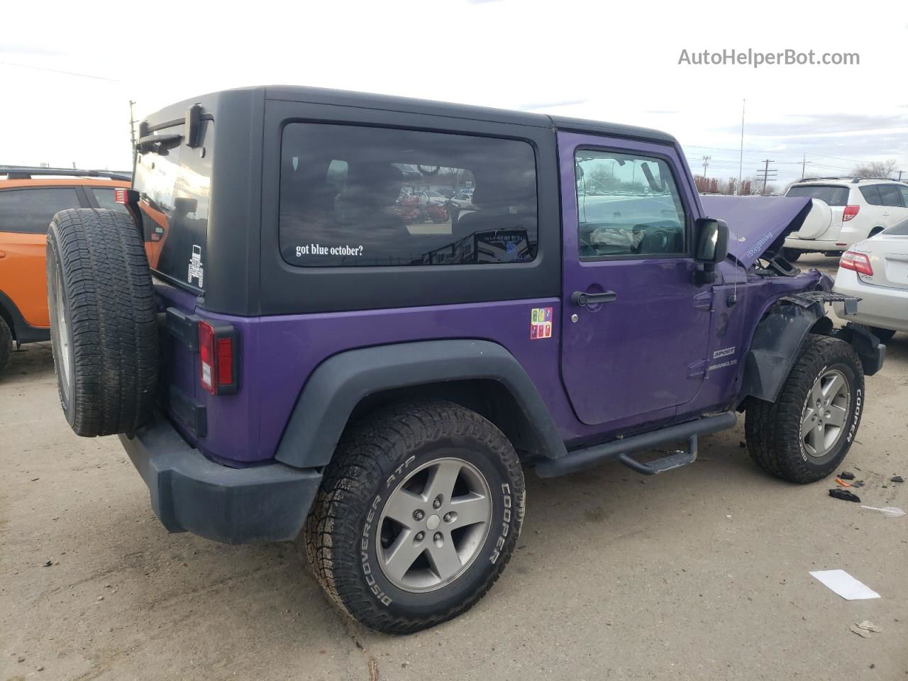 2017 Jeep Wrangler Sport Purple vin: 1C4AJWAG8HL752104