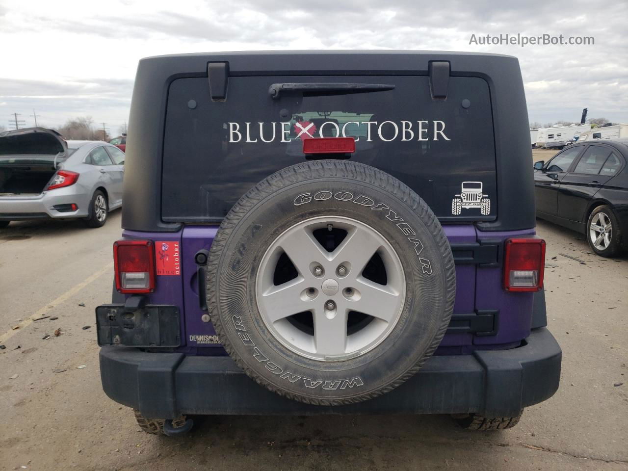 2017 Jeep Wrangler Sport Purple vin: 1C4AJWAG8HL752104