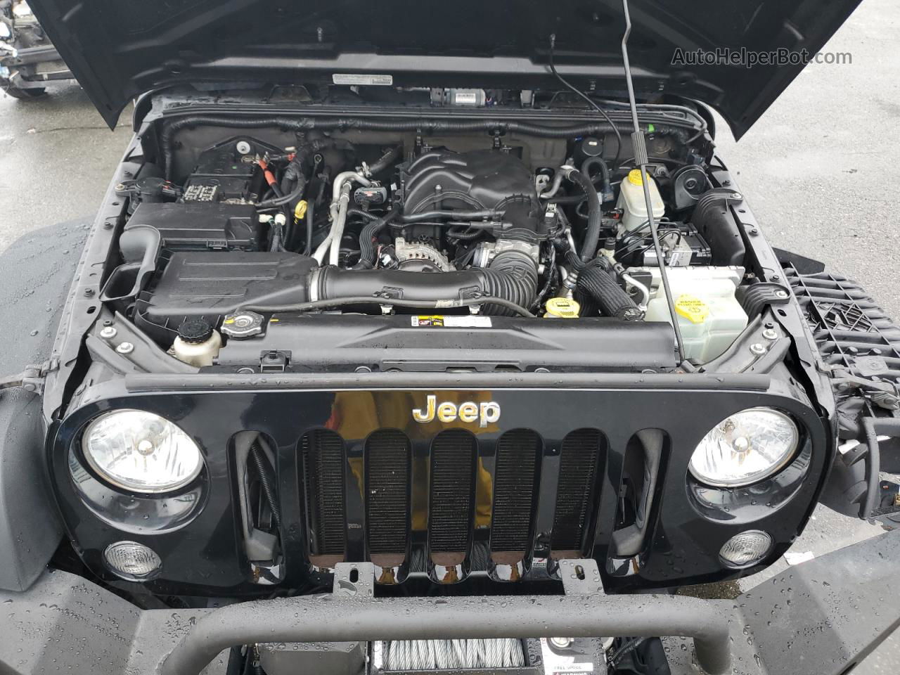 2014 Jeep Wrangler Sport Черный vin: 1C4AJWAGXEL127926