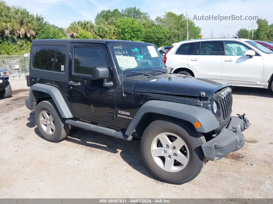 2014 Jeep Wrangler Sport Black vin: 1C4AJWAGXEL155788