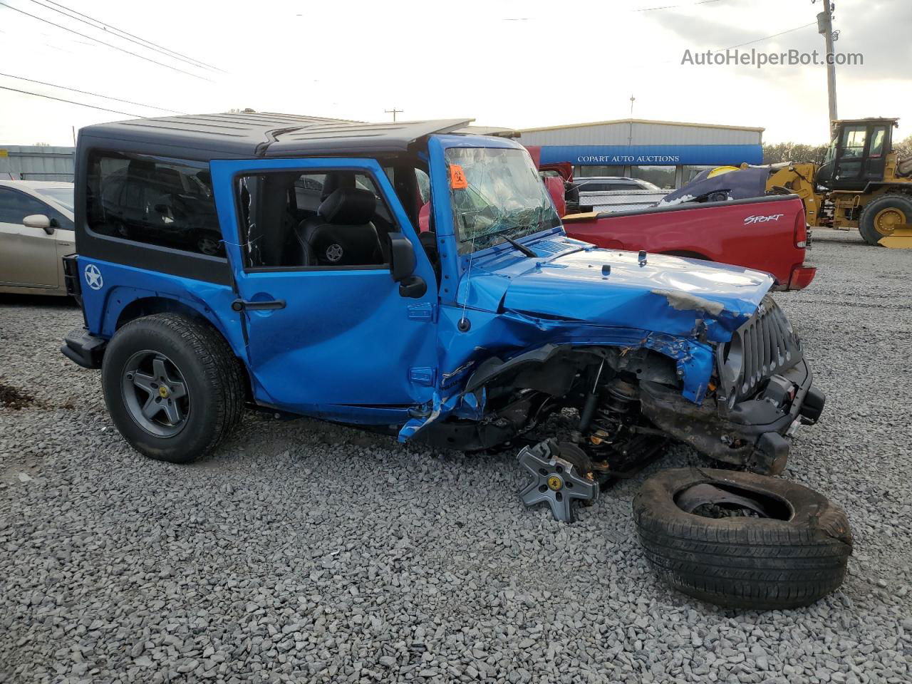 2014 Jeep Wrangler Sport Blue vin: 1C4AJWAGXEL218307