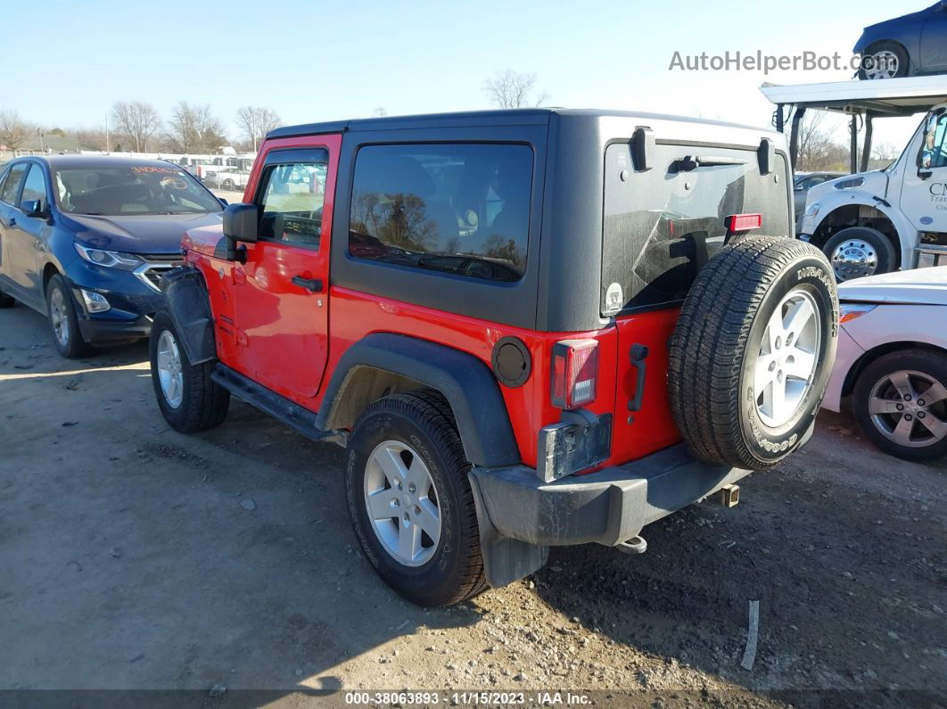 2017 Jeep Wrangler Sport Красный vin: 1C4AJWAGXHL641263