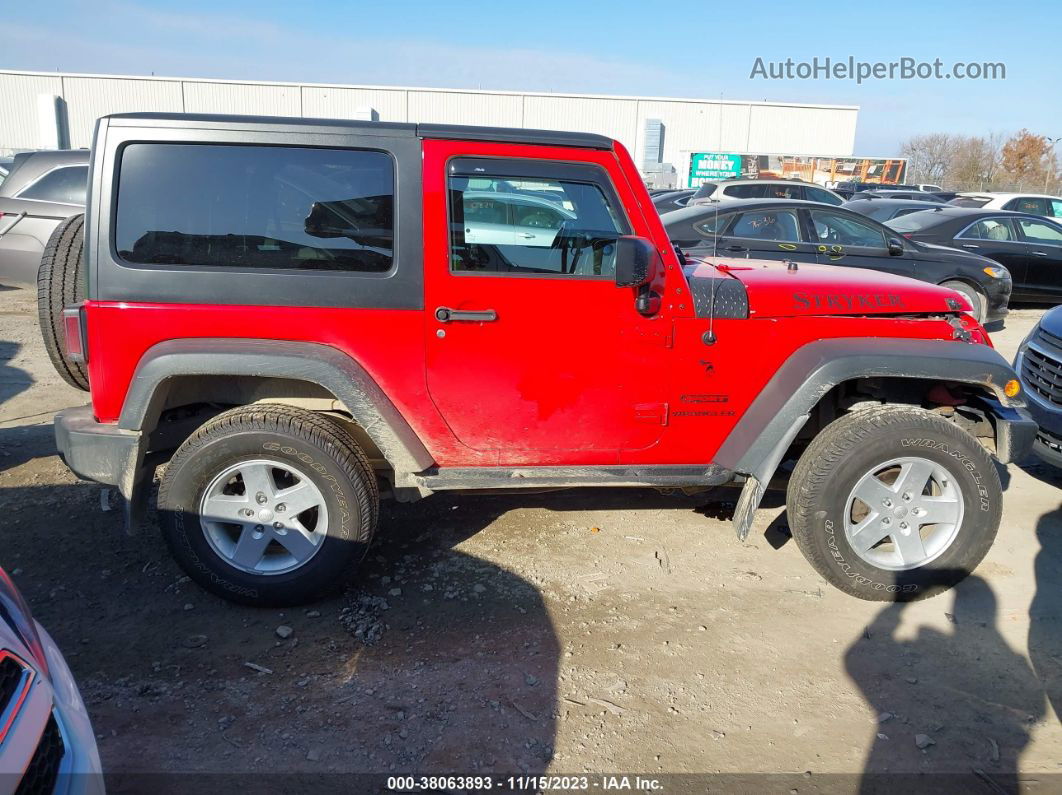 2017 Jeep Wrangler Sport Красный vin: 1C4AJWAGXHL641263