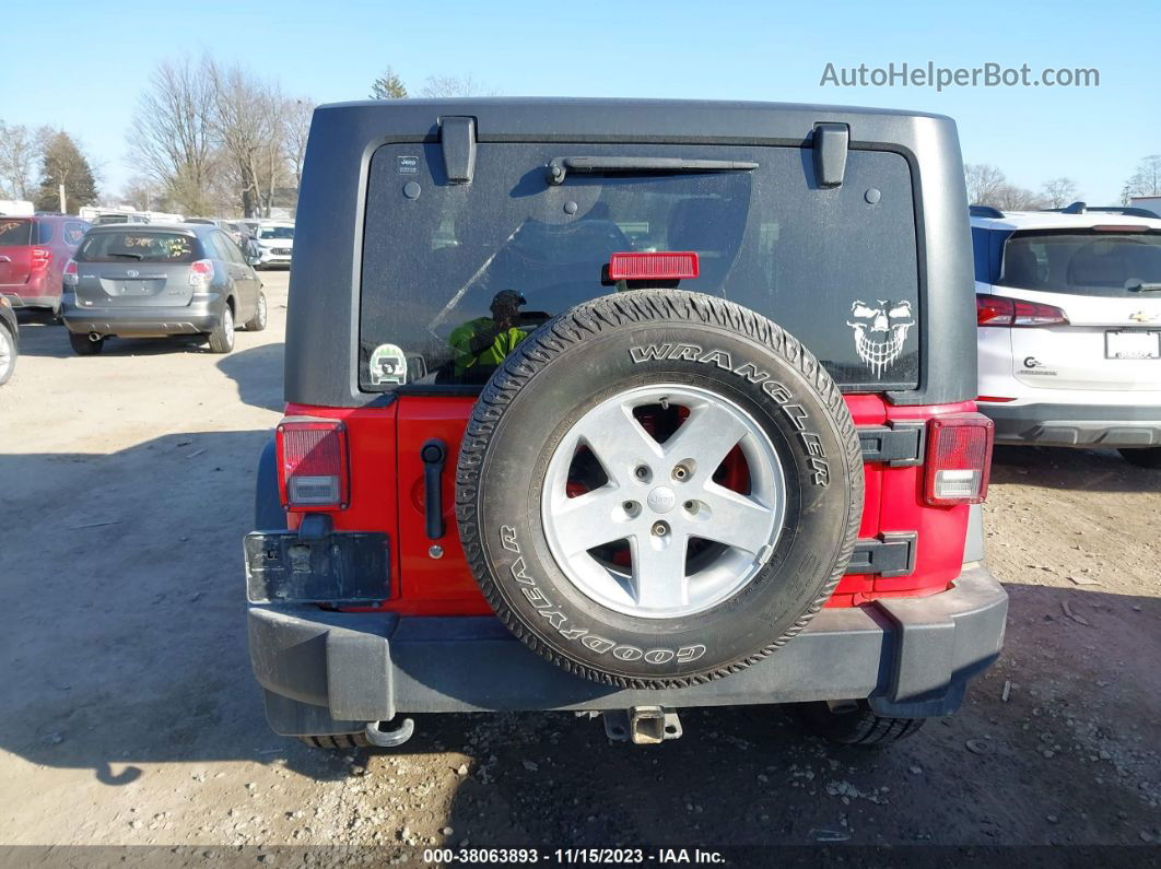 2017 Jeep Wrangler Sport Красный vin: 1C4AJWAGXHL641263