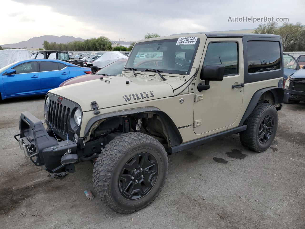 2017 Jeep Wrangler Sport Cream vin: 1C4AJWAGXHL646575