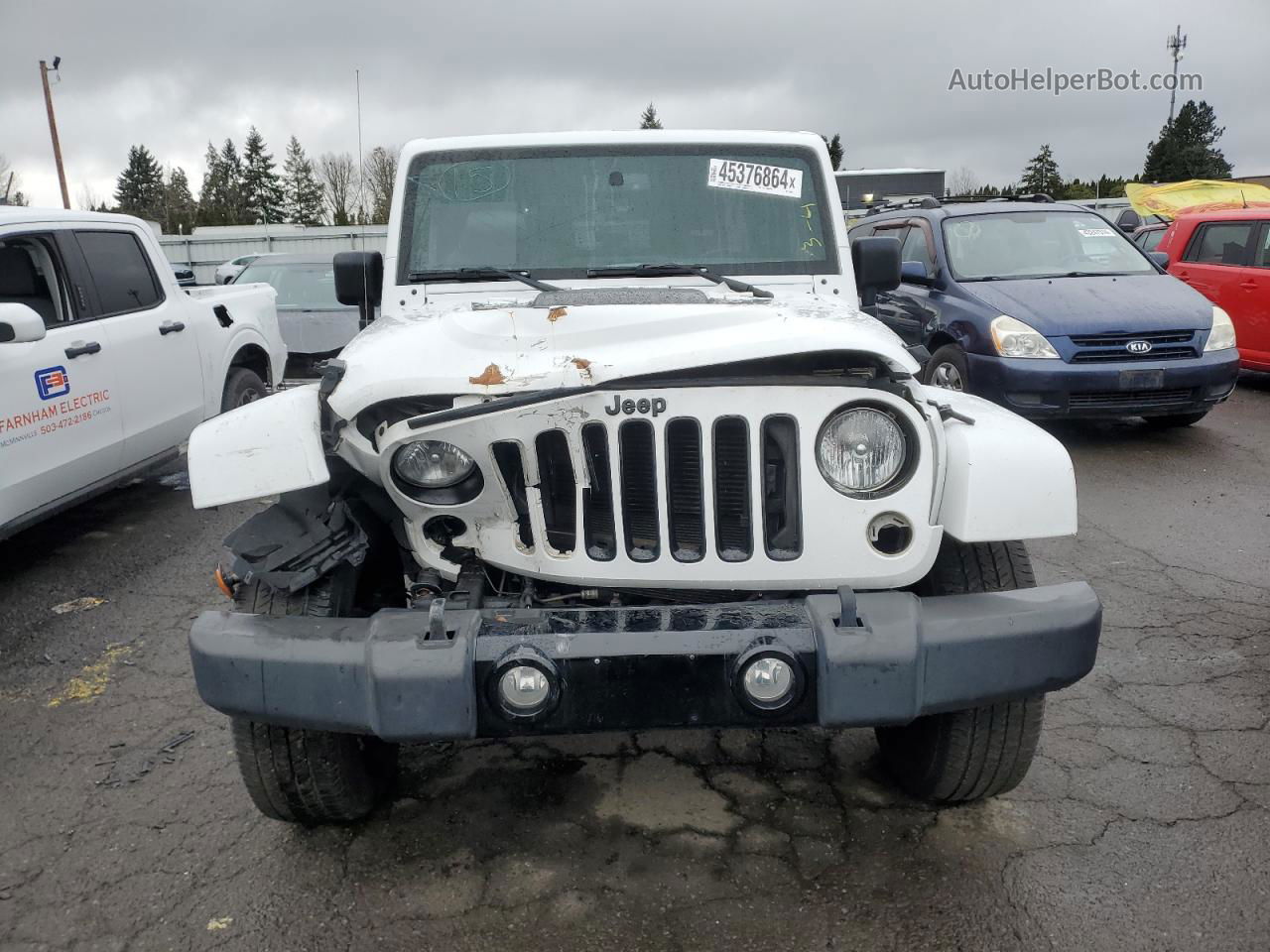 2014 Jeep Wrangler Sahara Белый vin: 1C4AJWBG2EL170638