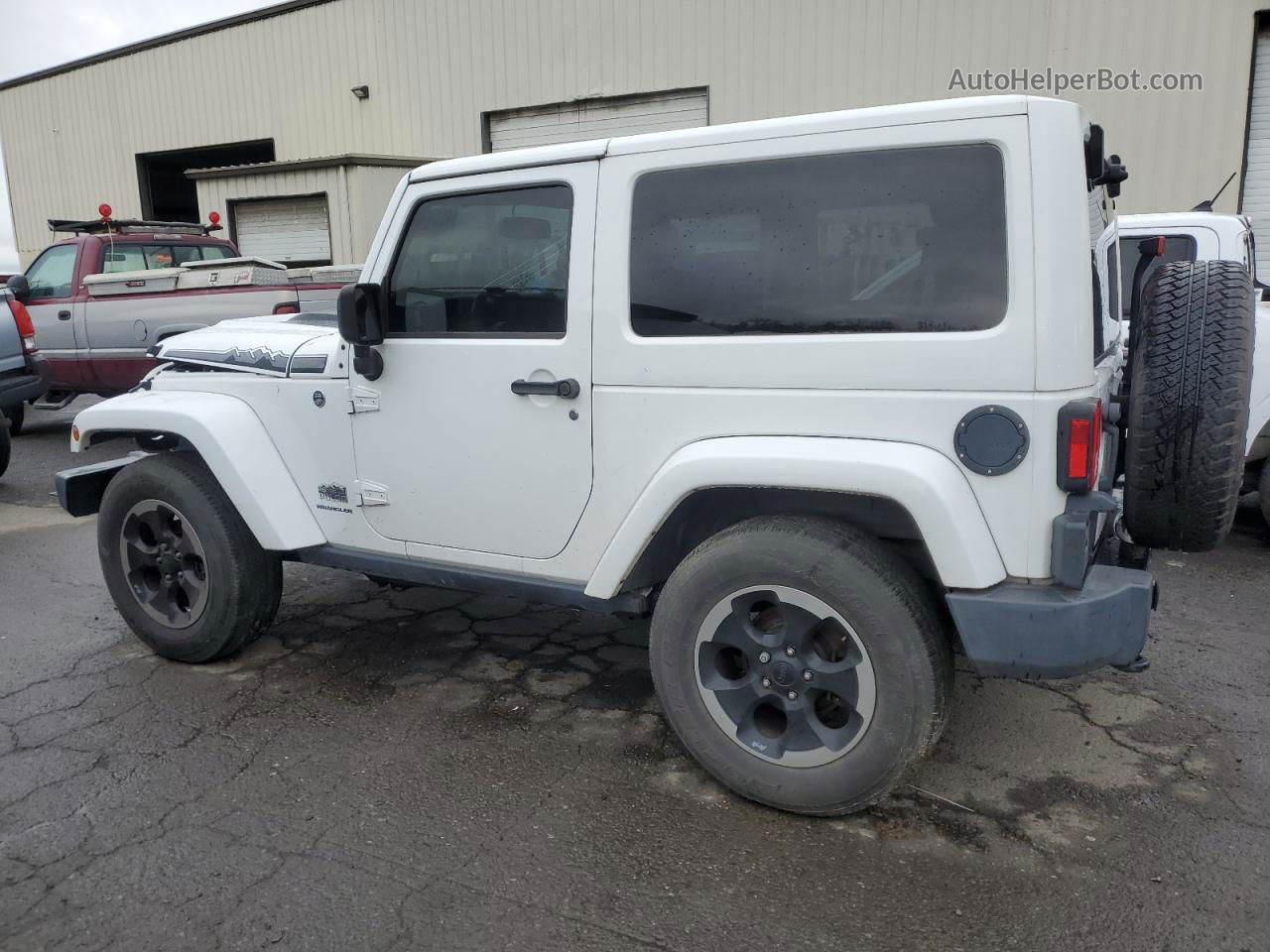 2014 Jeep Wrangler Sahara White vin: 1C4AJWBG2EL170638