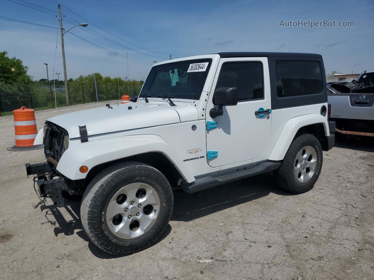 2014 Jeep Wrangler Sahara White vin: 1C4AJWBG3EL264477