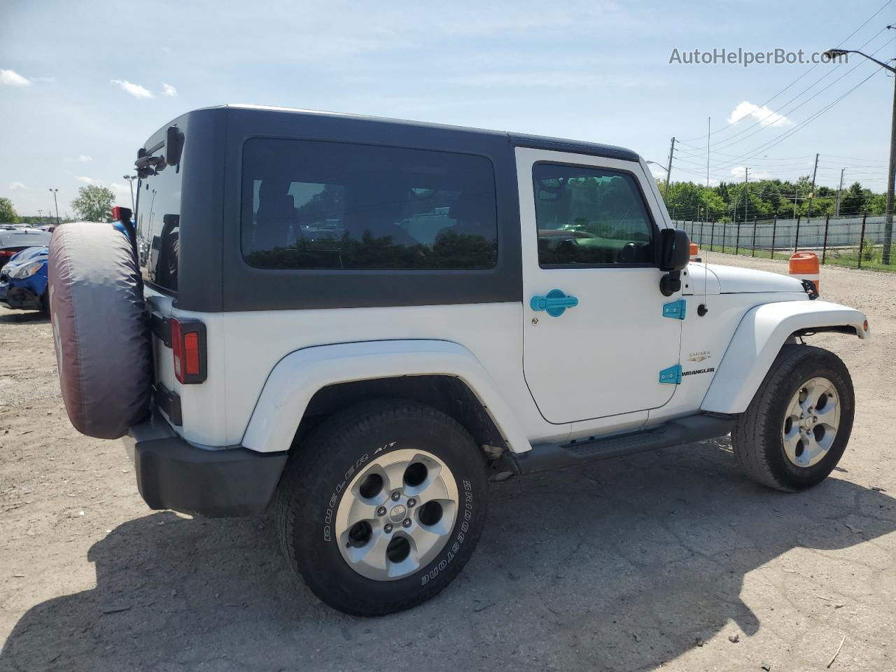 2014 Jeep Wrangler Sahara White vin: 1C4AJWBG3EL264477