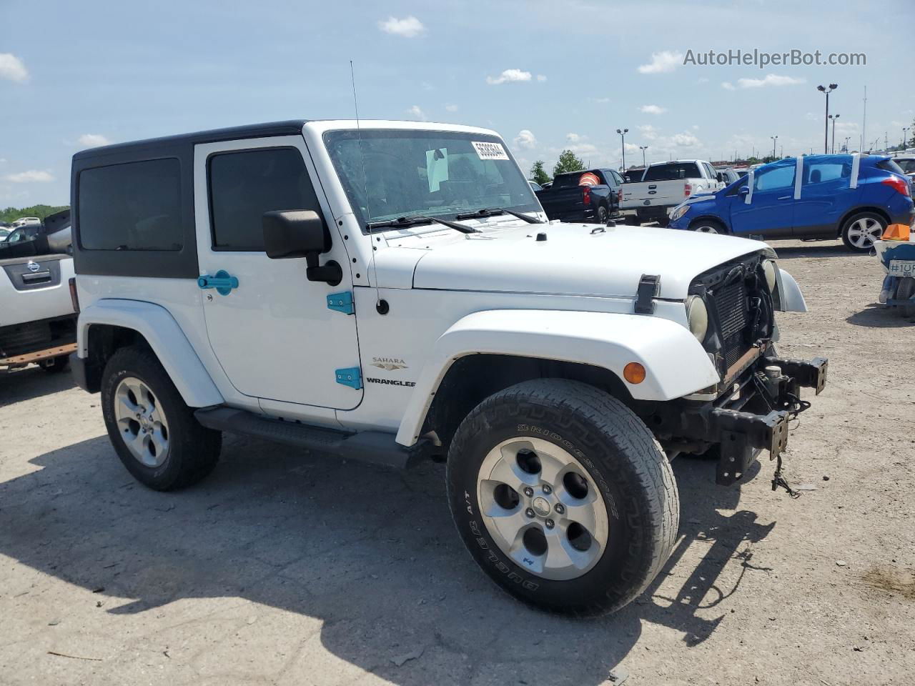 2014 Jeep Wrangler Sahara White vin: 1C4AJWBG3EL264477