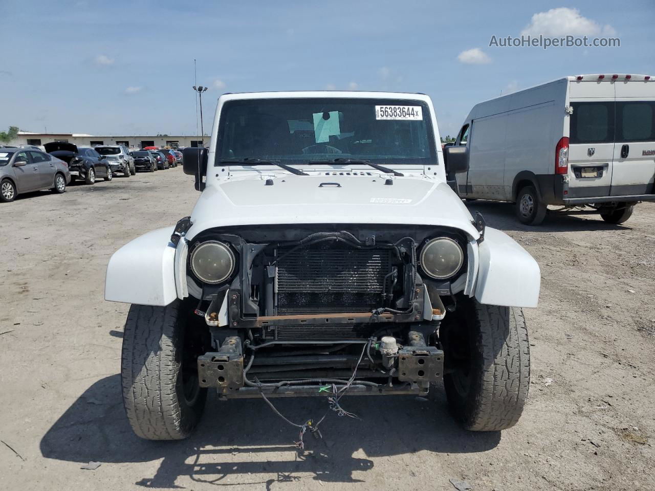 2014 Jeep Wrangler Sahara White vin: 1C4AJWBG3EL264477