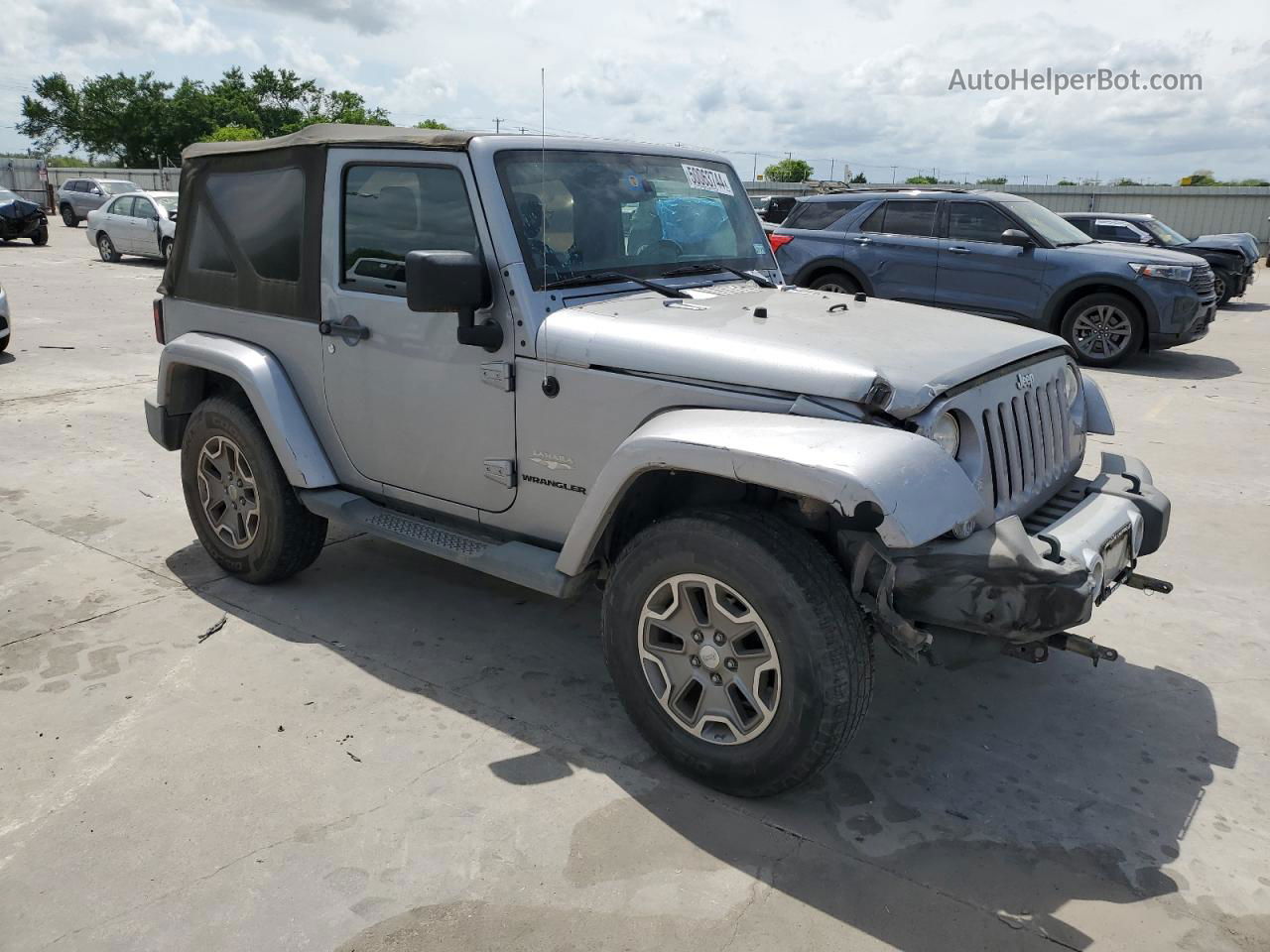 2014 Jeep Wrangler Sahara Серый vin: 1C4AJWBG4EL124955