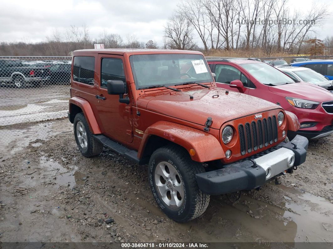 2014 Jeep Wrangler Sahara Orange vin: 1C4AJWBG5EL253741