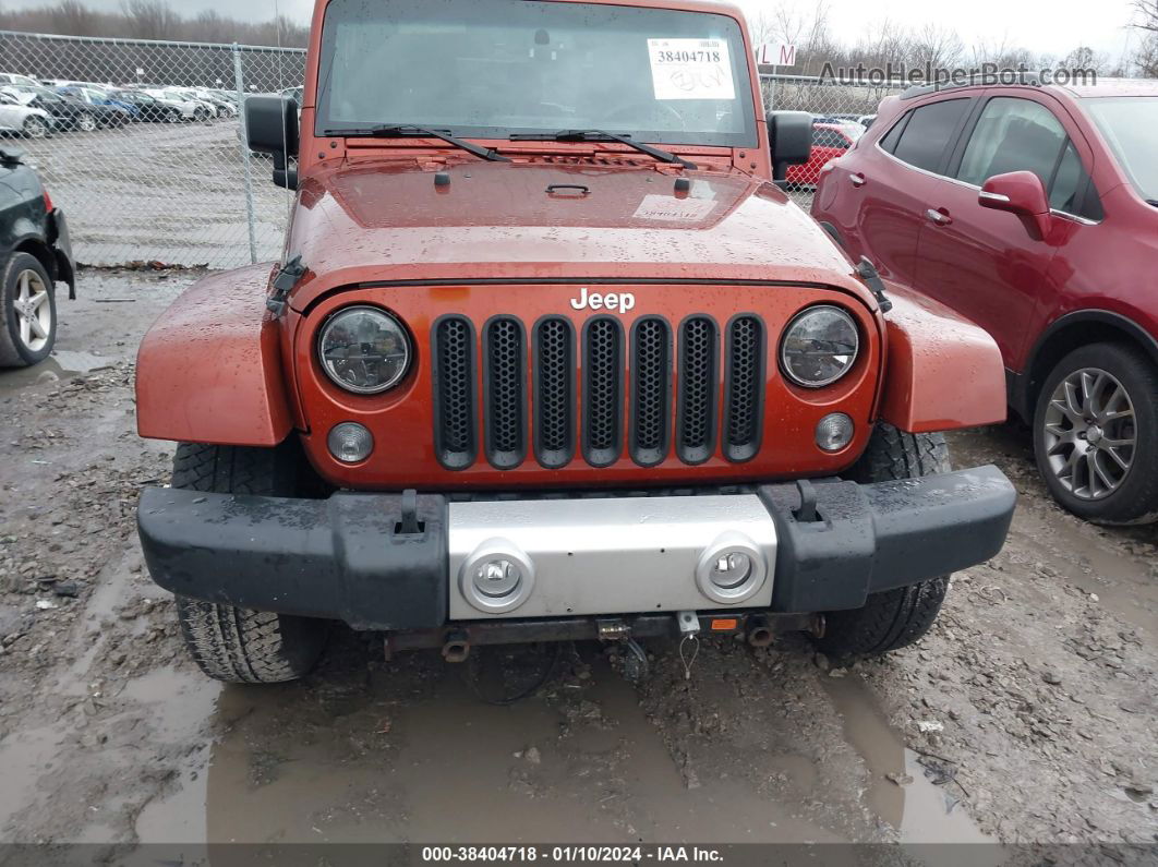 2014 Jeep Wrangler Sahara Оранжевый vin: 1C4AJWBG5EL253741