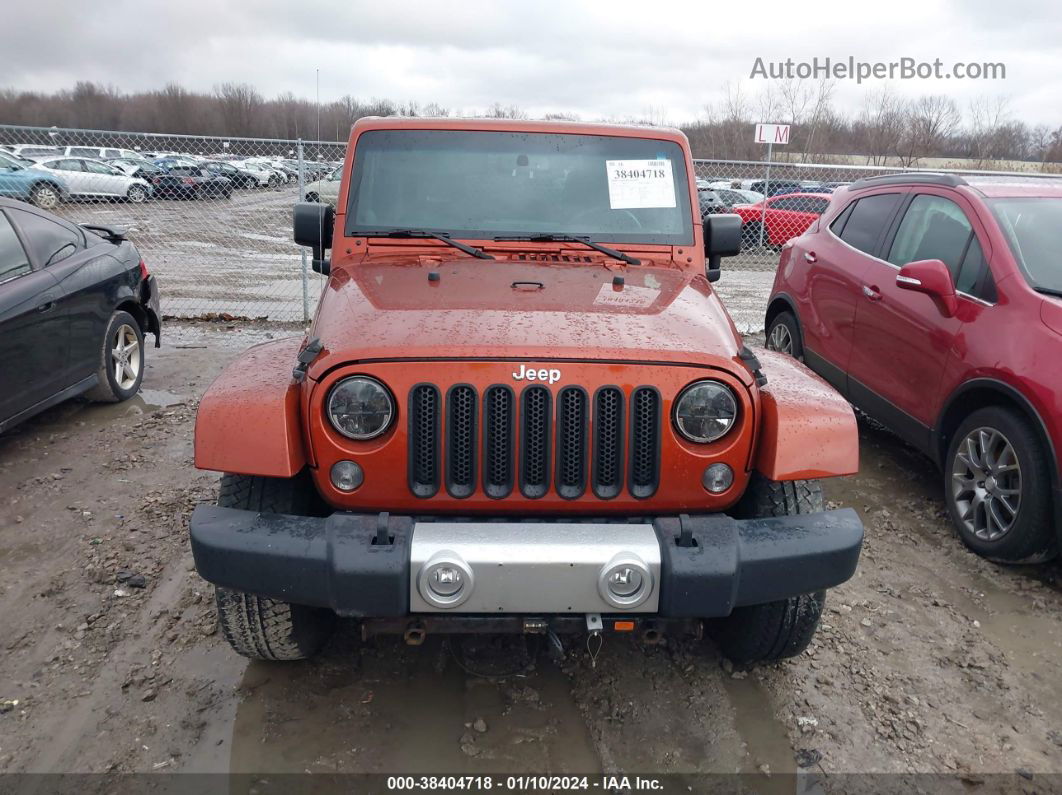 2014 Jeep Wrangler Sahara Оранжевый vin: 1C4AJWBG5EL253741