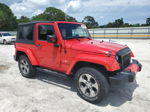 2017 Jeep Wrangler Sahara Red vin: 1C4AJWBG8HL744728