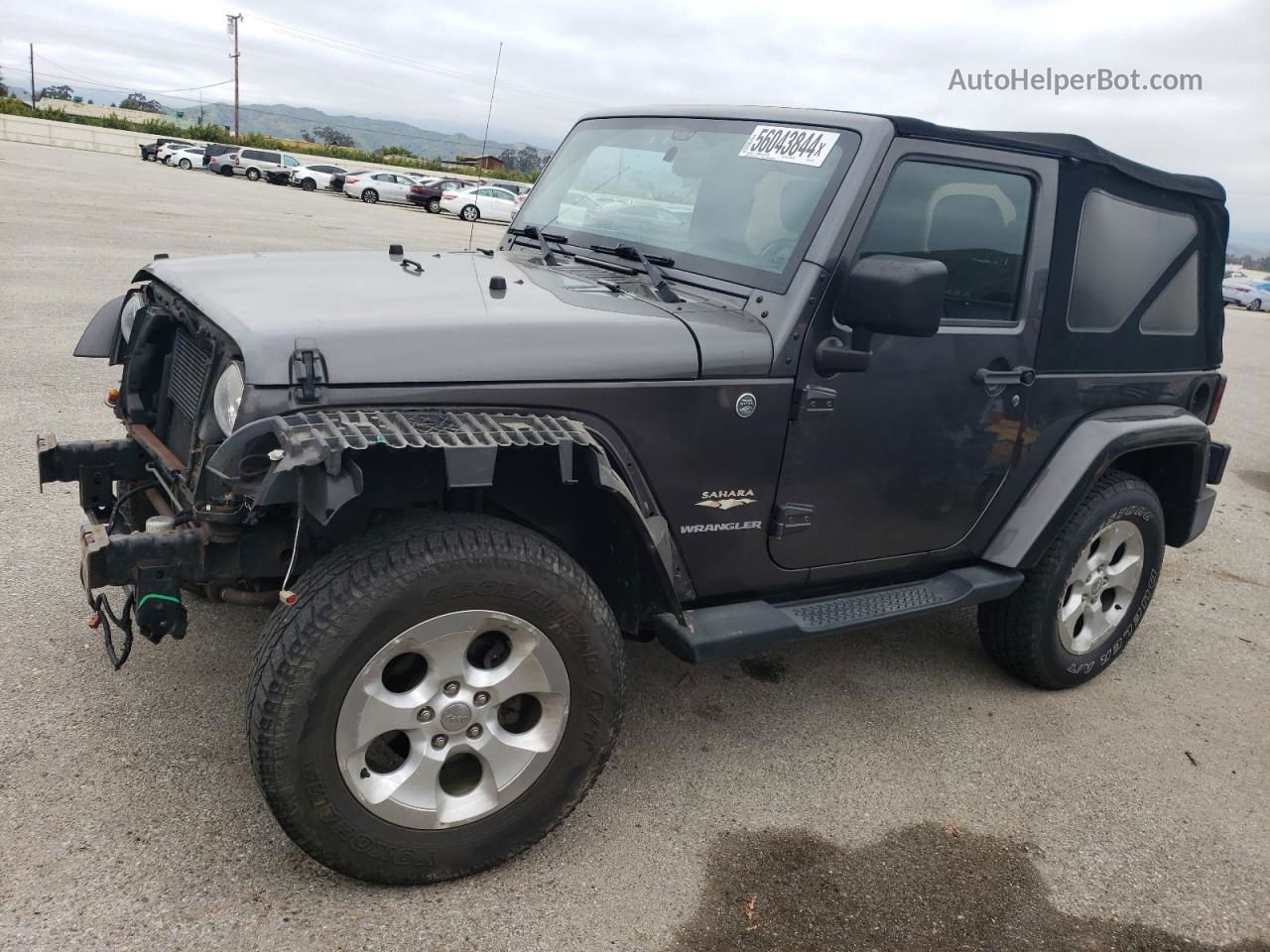 2014 Jeep Wrangler Sahara Gray vin: 1C4AJWBG9EL228857