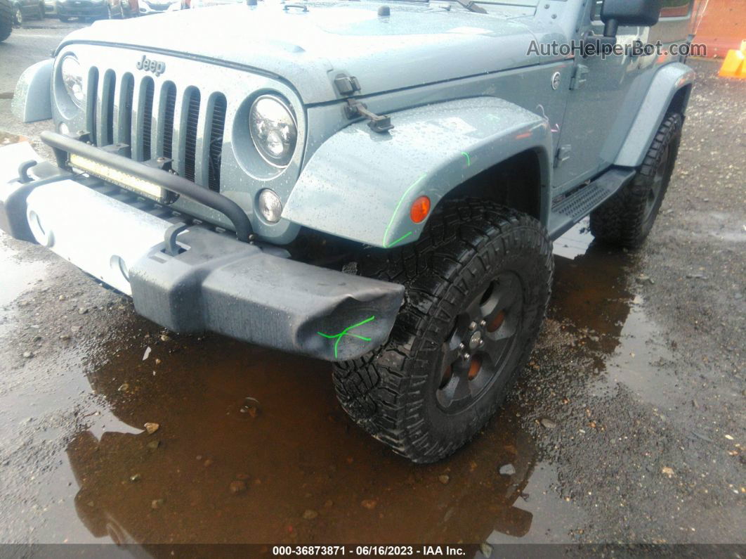 2014 Jeep Wrangler Sahara Gray vin: 1C4AJWBGXEL234473